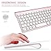 Wireless Keyboard and Mouse Combo, FENIFOX 2.4G USB Ergonomic Compact Whisper Quiet QWERTY for Mac iMac Windows PC Computer Laptop TV (Rose Gold)