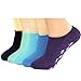 kilofly Non-Skid Soft Cotton Gripper Socks Value Pack, Set of 5 Pairs, One Size