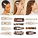 Pearl Resin Hair Clips Acrylic Hair Barrettes 12 Pcs, Pearl Barrettes Hair Clips for Women Girls Geometric Decorative Alligator Hair Snap Clip Hair Accessories for Party Wedding Daily Birthday Gifts