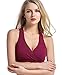 CAKYE 3PACK Racerback Maternity Nursing Sleep Bra Breastfeeding Tank (Large, A-Navy/Charcoal/Burgundy 3Pack)
