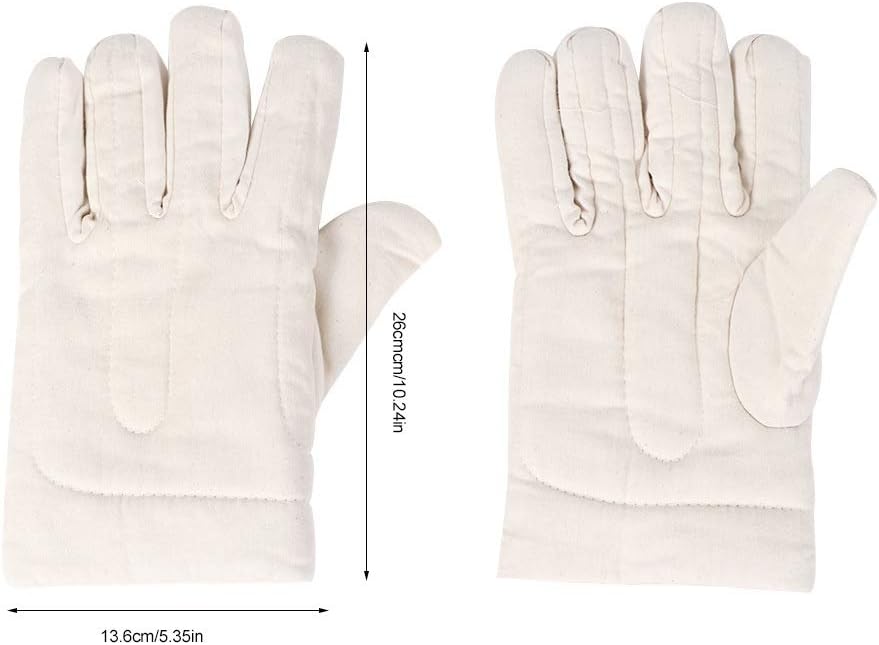 Guantes de jardín: 1 par de guantes de trabajo de lona de doble ...