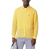 Lacoste Men's Contemporary Collections Regular Fit Linen Shirt