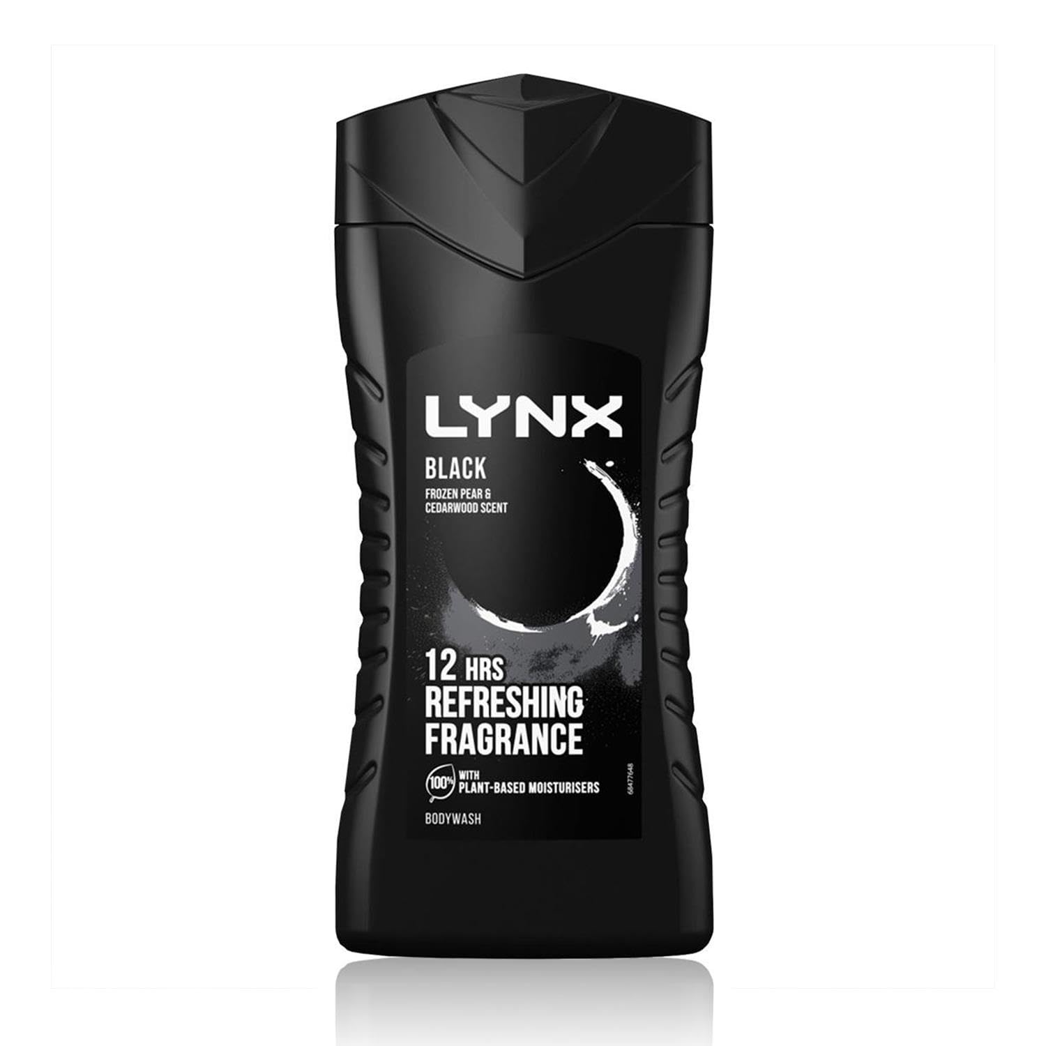 Lynx Black Shower Gel Men's Body Wash, 225 ml (6 Pack)