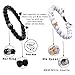 EnjoIt Couple Distance Bracelet Diffuser Beads Crown Queen Bracelets Matte Agate & White Howlite Lava Stone (Adjustable Black Crown1)