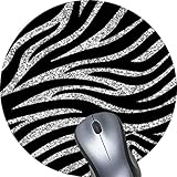 Charming Black Zebra Print Silver Glitter Sparkles