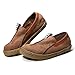 Tezoo Slip-On Walking Shoes, Suede Pure Color Slip On Stitching Flat Soft Shoes for Women Dark Brown US 9