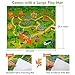 25Pcs Dinosaur Toys, 13Pcs Dinosaur Figures & Large Activity Play Mat & 6 Trees & 4 Rocks, Educational Realistic Dinosaur Playset for Kids, Boys, Girls, Perfect Dinosaurs Toys Gifts for Kids