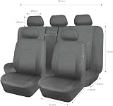 Flying Banner Car Seat Covers Full Set Universal Fit Airbag Compatible Grey view 9