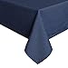 ColorBird Elegant Waffle Jacquard Tablecloth Polyester Fabric Water Resistant Spillproof Table Cover for Kitchen Dinning Party Tabletop Decor (Rectangle/Oblong, 60 x 102 Inch, Navy Blue)