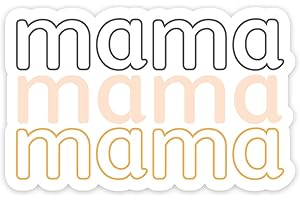 GUVSPTI Mama Inspirational Quote Sticker, 2 Pack Clear Mom Life Stickers for Laptop Phone Water Bottles Car