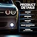 OPT7 H11 (H8 H9 H16) Ultra Glow LED Fog Light Bulbs - 6000K Lighting White @ 1,400 Lm per Bulb - Free Warranty (Pack of 2)