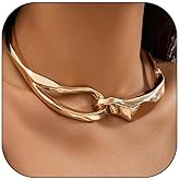 Dcfywl731 Chunky Gold Necklace Statement Necklace for Women Trendy Dainty Gold Choker Necklaces for Woman Gold Accessories Gifts