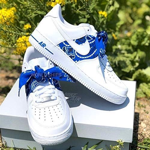 nike air force 1 blue bandana