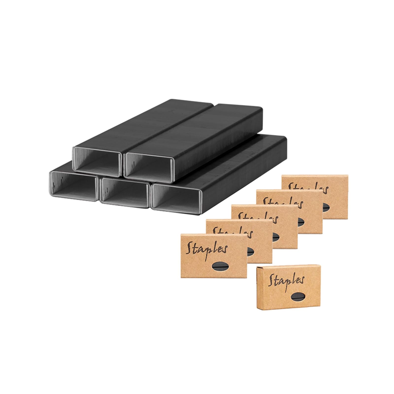 NatSumeBasics 6000 Black Staples 26/6 Size 1000/Pack 6000 Staples Totally (Black)