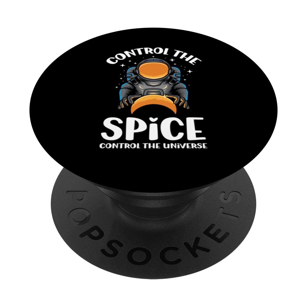 Funny Quote Control The Spice, Control The Universe Black PopSockets Swappable PopGrip