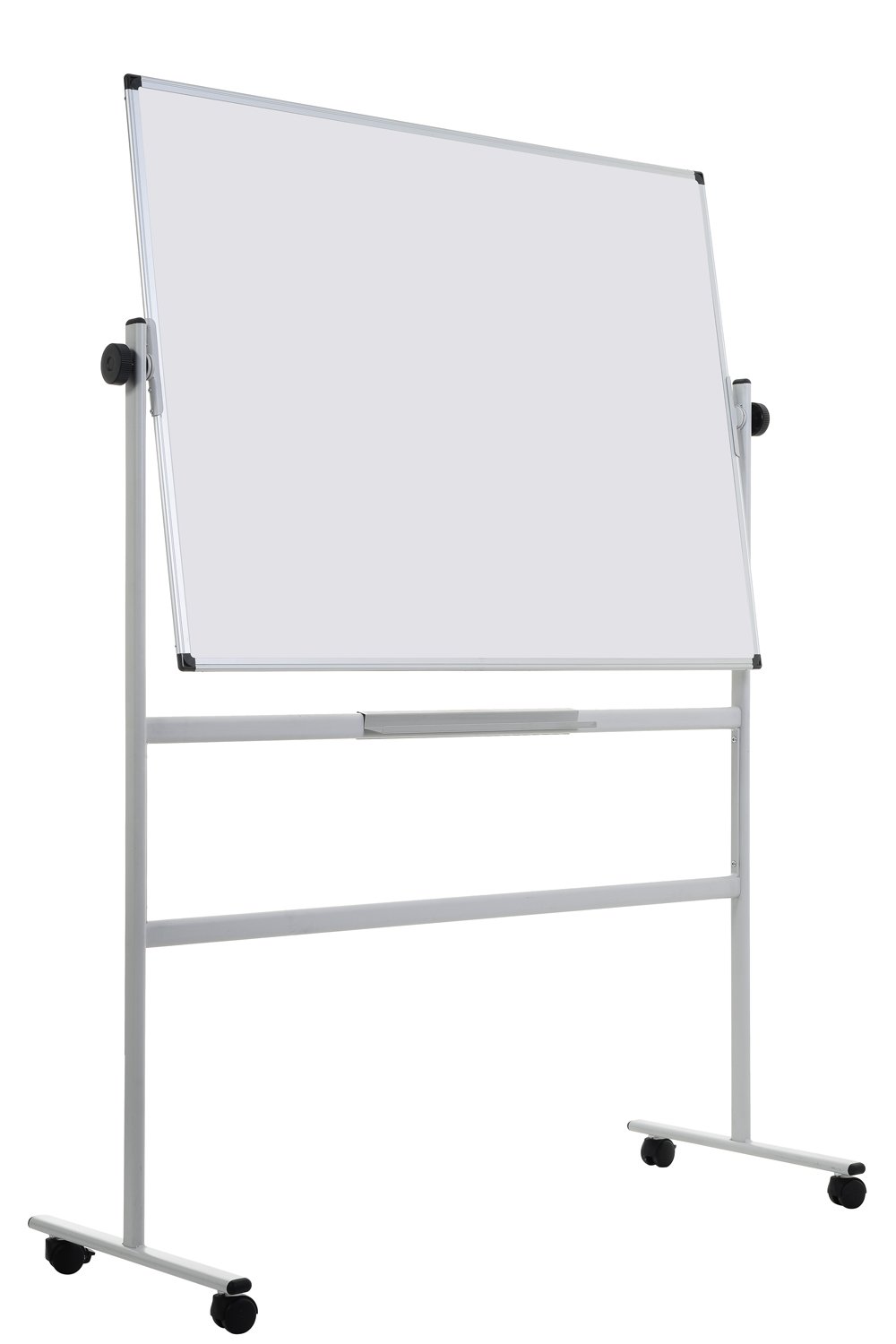Bi-Office Revolver Whiteboard, Double-Sided Magnetic, Plain/Plain, 120 x 90 cm
