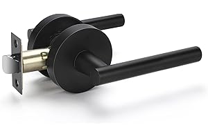 Haidms Matte Black Closet Door Handle, Passage Door Lever, Black Hall and Closet Door Handles for Hallways, Closets and Laundry Rooms(1 Pack)