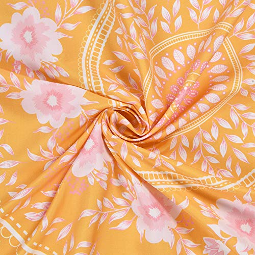 image for BLEUM CADE Yellow Medallion Tapestry Mandala Floral Tapestries Flower 