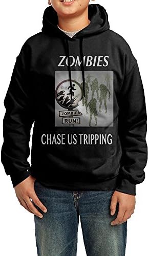Zombies Chase Us Tripping Living Dead NoveltyTeenager Long-sleeved Hoodie Sport Personality Sweatshirt
