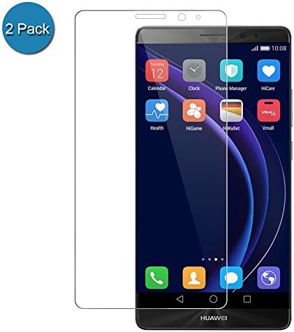 [2 Pack] Huawei Mate 8 Screen Protector, Villstar HD 9H Hardness 2.5D Arc Edge Anti Fingerprint Bubble Free Premium Tempered Glass Screen Protector for Huawei Mate 8