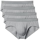 David Archy 4 Pack Men's Micro Modal Low Rise Briefs (S, Gray)