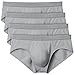 David Archy 4 Pack Men's Micro Modal Low Rise Briefs (S, Gray)