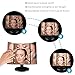 CESHUMD Vanity Makeup Mirror with 8 Led Lights, Portable Lighted Makeup Mirror with 1x/5x Magnification, 180°Rotation, Touch Screen, Tri-fold & Four Sides Cosmetic Mirror for Travel
