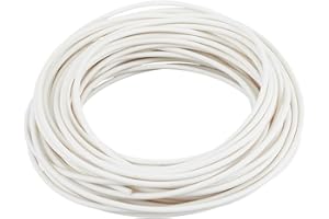 BENECREAT 22 Yards PVC Welt Cord Piping, White Plastic Welt Cord Upholstery Piping for Sofa, Chair, Table Runner, Mattress an