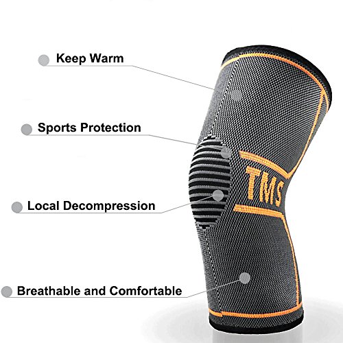 Sports Knee Compression Sleeve(1 pair)-Effective Support for Running ,Jogging,Biking ,Walking, Joint Pain and Arthritis Relief,Faster Injury Recovery - Thumbnail 3