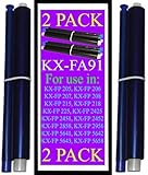 2-packs KX-FA91 Fax Film Ribbon Refill Rolls Compatible with Panasonic KX-FP205 KX-FP206 KX-FP207 KX-FP208 KX-FP215 KX-FP215E KX-FP218 KX-FP225 KX-FG2425 KX-FG2451 KX-FG2452 KX-FG2858 KX-FG2956 KXFA91