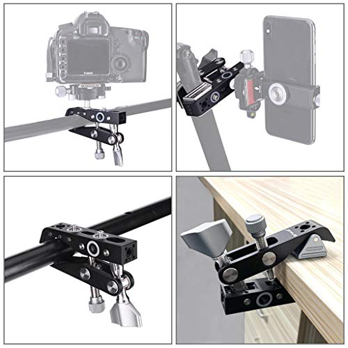 Shan-S Camera Bracket, Clamp Magnetic Fixed Holder Mount for Studio Camera SLR, Digital SLR,Release Quick Clamp, with Double Shafts Locking, Firm and Stable