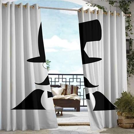 Amazon Com Andrea Sam Patio Curtains Secret Agent Spy Icon Logo
