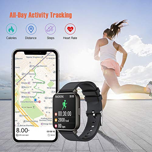 Smart Watch 2021 Watches for Men Women, Fitness Tracker 1.69" Touch Screen Smartwatch Fitness Watch Heart Rate Monitor, Pedometer, Sleep Monitor, IP67 Waterproof Activity Tracker for Android iPhone - Image 2