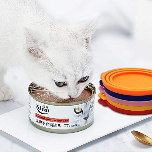 Blikdeksel kattenvoer, blikdeksel hondenvoer, 6 stuks universele voederdoos hond kattenblikdeksel voor huisdieren… - Afbeelding 3