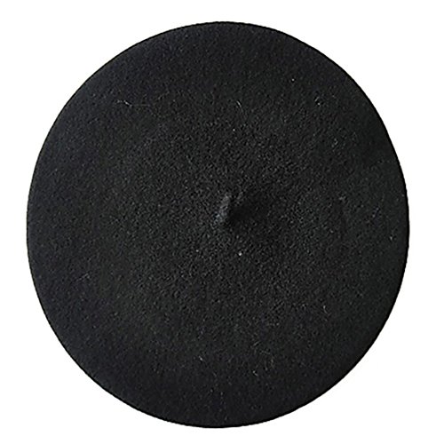 TRENTON Girls Solid Wool Sweet Beret French Artist Warm Beanie Hat Winter Ski Cap - Thumbnail 3