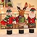 Wine Bottle Cover Bag Christmas Wine Decoration Decor Wine Bottle Dress Holiday Clothing Wine Bottle Lovely Gift Package Cover 3 Pieces/Set