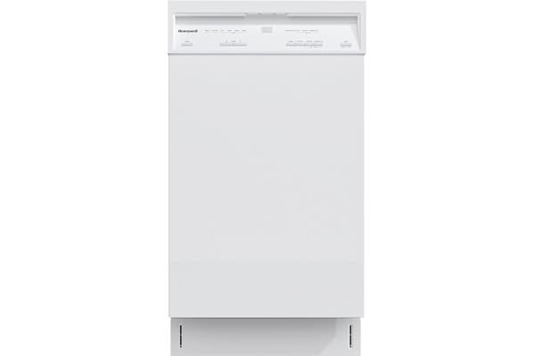Honeywell 18 Inch Dishwasher with 8 Place settings, 6 Washing Programs, Stainless Steel Tub, Built-In Style, UL/Energy Star- White