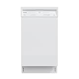 Honeywell 18 Inch Dishwasher with 8 Place settings, 6 Washing Programs, Stainless Steel Tub, UL/Energy Star- White