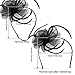 Acecharming Fascinators Hat Flower Sinamay Feather Headband Cocktail Tea Party Headwear Hat Girls and Women