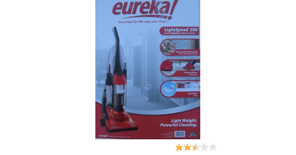 Amazon.com: Eureka Light Speed 200 - Aspiradora vertical sin bolsa, sin  tacto, color rojo : Hogar y Cocina