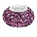BoRuo Charms 925 Sterling Silver Czech Crystal Amethyst Glass Ball Beads Spacers February Birthstone Top Quality Solid Core Charm Fit All Bracelets.