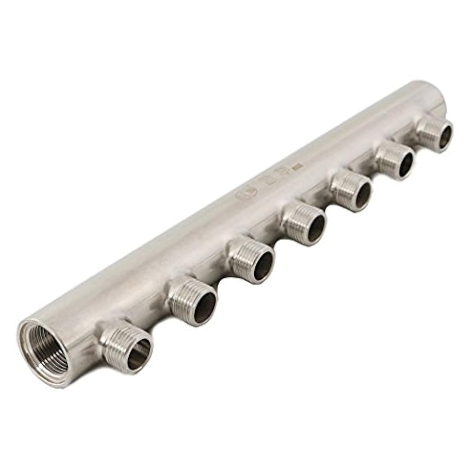 GUPOMT Manifold Stainless Steel G3/4" Famale Into 7-Way G1/2" Male Outlet Water Air Flow Pump Tubing Double-Head