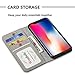 WenBelle for iPhone Xs/iPhone X Case, Stand Feature,Double Layer Shock Absorbing Premium Soft PU Color Matching Leather Wallet Cover Flip Cases for Apple iPhone Xs/X 5.8 inch (Grey)