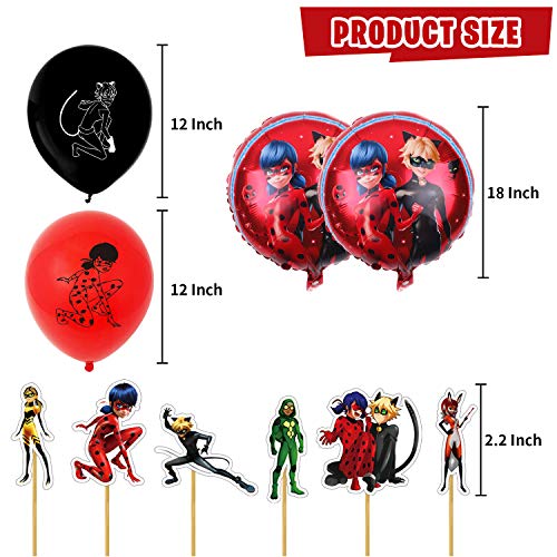 Miraculous Ladybug Birthday Party Supplies, Ladybug Party Decorations