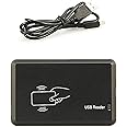 RFID Reader 125KHz - Reads Proximity Cards & EM4100 ID Card - USB Reader Emulates Keyboard for Linux, Android, Win, iOS
