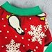 Fitwarm Cute Penguin Xmas Pet Clothes for Dog Pajamas Soft Christmas PJS, Red, XXL