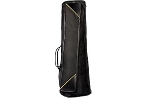 HXBER 600D Water-resistant Trombone Gig Bag Oxford Cloth Backpack Adjustable Shoulder Straps Pocket 5mm Cotton Padded for Alto/Tenor Trombone, Black