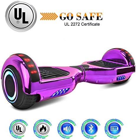 NHT Hoverboard Electric Self Balancing Scooter Hover Board with Build in Hover Board LED Running Lights Safety Certified