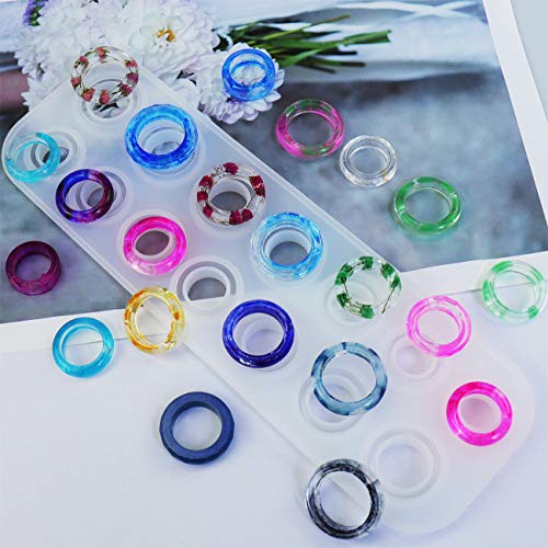 Mity Rain 17 Cavities Resin Ring Mold Silicone Jewelry Epoxy Resin