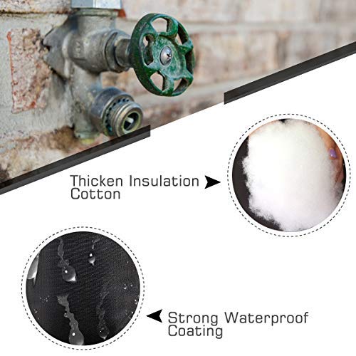 PAMASE 4 Packs Winter Outdoor Faucet Covers, Waterproof Garden Hose Bib Insulation Socks Freeze Protection Cover